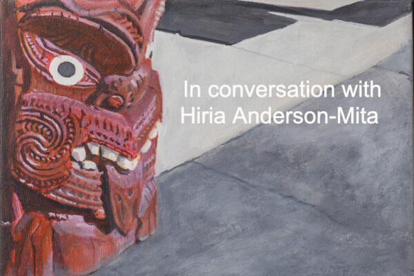 Tāmaki Makaurau Auckland Gallerist Tim Melville in conversation with Artist Hiria Anderson-Mita.